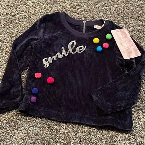 Blue baby sara “smile” sweater 4T